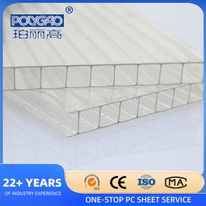 China Clear Plastic Polycarbonate Roofing Sheet Plastic Roof Multi Wall for