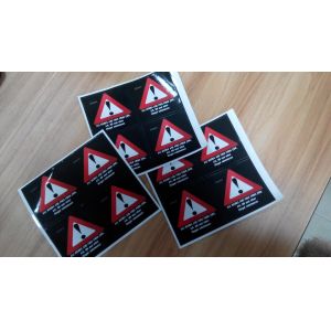 Custom Self Adhesive Paper Laminated Danger / Warning Sign Labels For Illegal