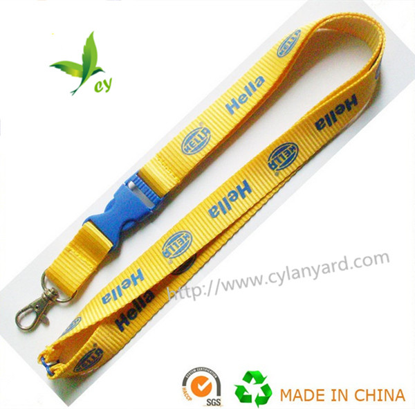 Carabiner hook polyester lanyards, imprinted safety lanyards with carabiner