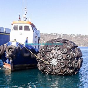 Yokohama Pneumatic Rubber Fender With Chain And Tire Net