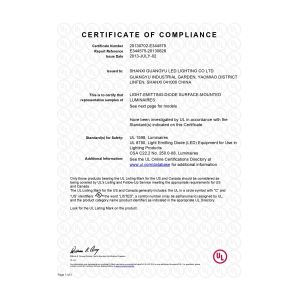 Shanxi Guangyu Led Lighting Co.,Ltd. Certifications