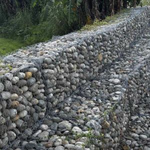 Hexagonal Wire Mesh PVC Coated Gabion Box Protecting River Banks with Galvanized