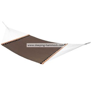Quick dry sleeping hammock double size solid wood spreader bar poolside hammock