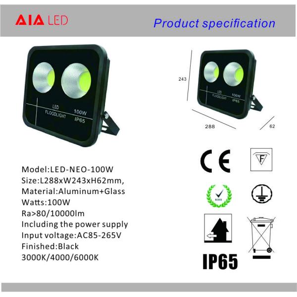 Exterior IP66 waterproof 100W LED Flood lightLED outdoor spotlight for square usd