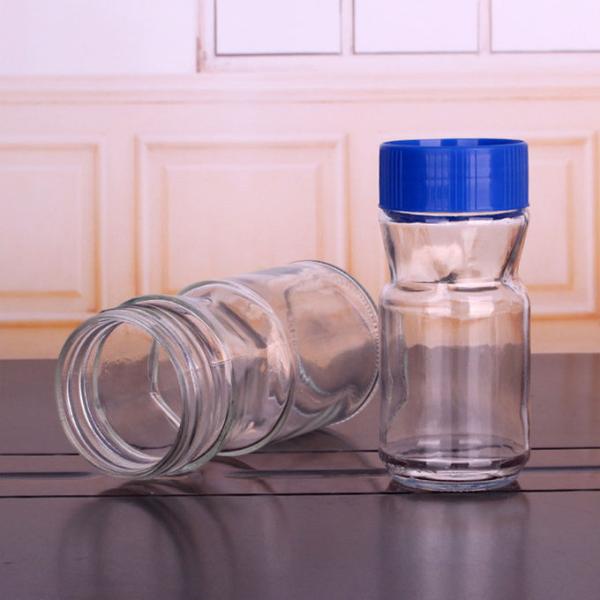 Clear 200ml 780ml Empty Glass Coffee Jars With Plastic Lid