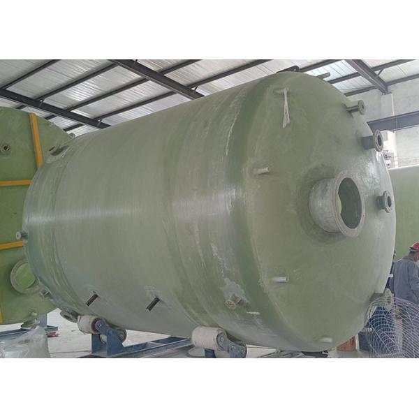 Vertical Cylindrical Liquid Frp Water Storage Tank 16000 Gallon Chemical Resistance