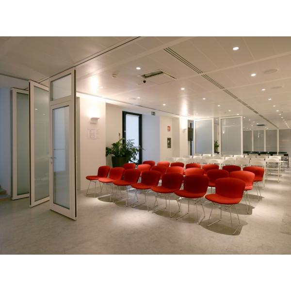 Exterior And Interior Sliding Folding Glass Partition Walls For Office / Factory