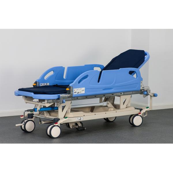 Adjustable Height Patient Transfer Trolley with 0-75° Backrest Adjustment and 50