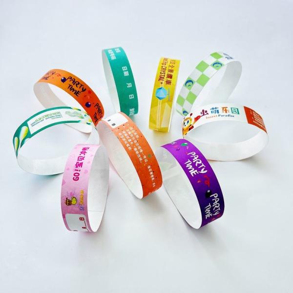 Security Sequential Numbering Barcoding Tyvek Paper Bracelets for Durable and