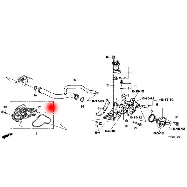 OEM 19200-RDV-J01 19200-RCA-A01 WATER PUMP FOR HONDA LEGENDIV(KB)3.5 V64WD