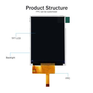 High Brightness 300nits 20Pin TFT LCD Display Sunshine Readable