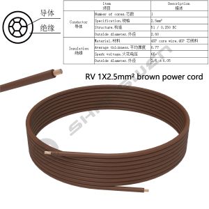 Power Cord 1*2.5mm² H07V-K CE CCC VDE RV Flame Retardant Insulation BC Bare