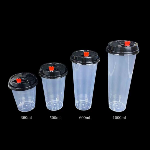 Quality BPA Free PP Disposable Milk Tea Cups 1oz With Lid wholesale