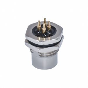 Factory Automation ACode PCB Mount M12 Screw Lock Wire PCB Panel Flang