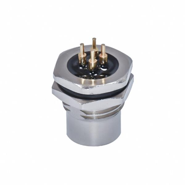 Factory Automation ACode PCB Mount M12 Screw Lock Wire PCB Panel Flang