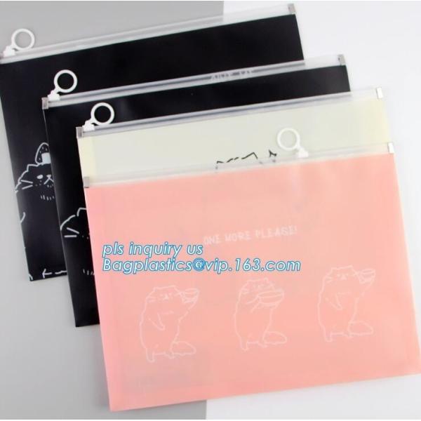 Quality towel slider cosmetic bag, Slider Zip Poly Bag, office file bag with zipper/document file pockect, clear pvc zipper bag/ wholesale