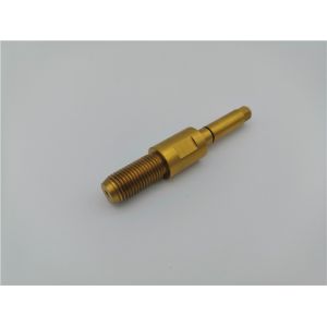 Grinding CNC Lathe Parts Precision Shaft Yellow Plated Titanium Surface