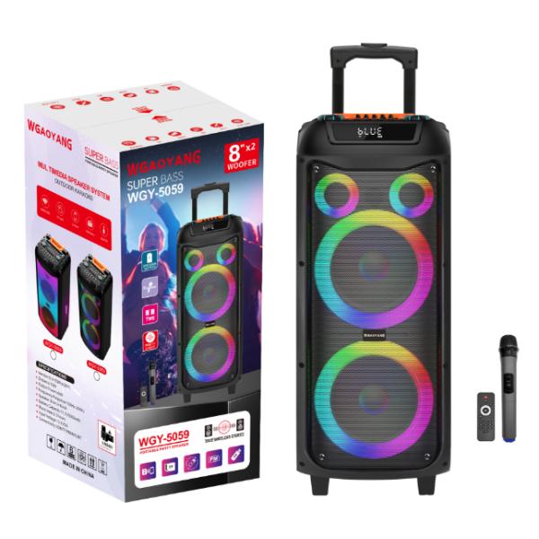 Quality 8 quot Woofer Portable Party Speaker with LED Lighting and Bluetooth Connectivity from Temeisheng wholesale