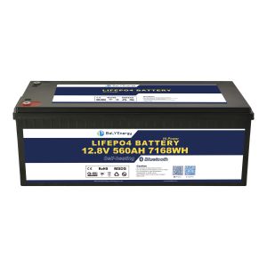 LiFePO4 12V 560AH Lithium Battery with 300A current BMS with BT and self heating
