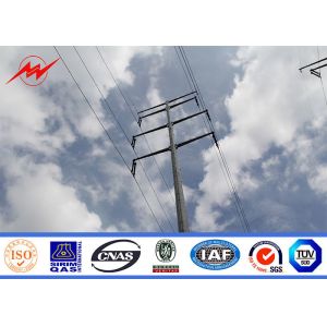 China Electrical Distribution Line Power Transmission Poles With Cross Arm on sale