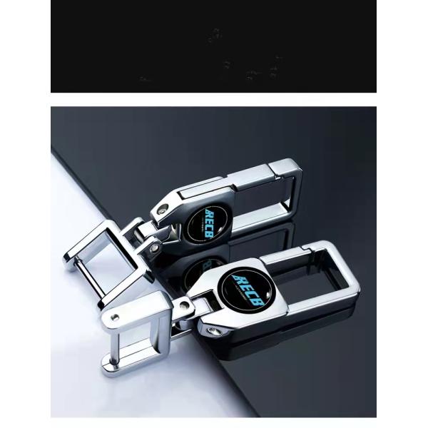 Silver Durable Antirust Car Keyring Accessories Heavy Duty Carabiner Keychain