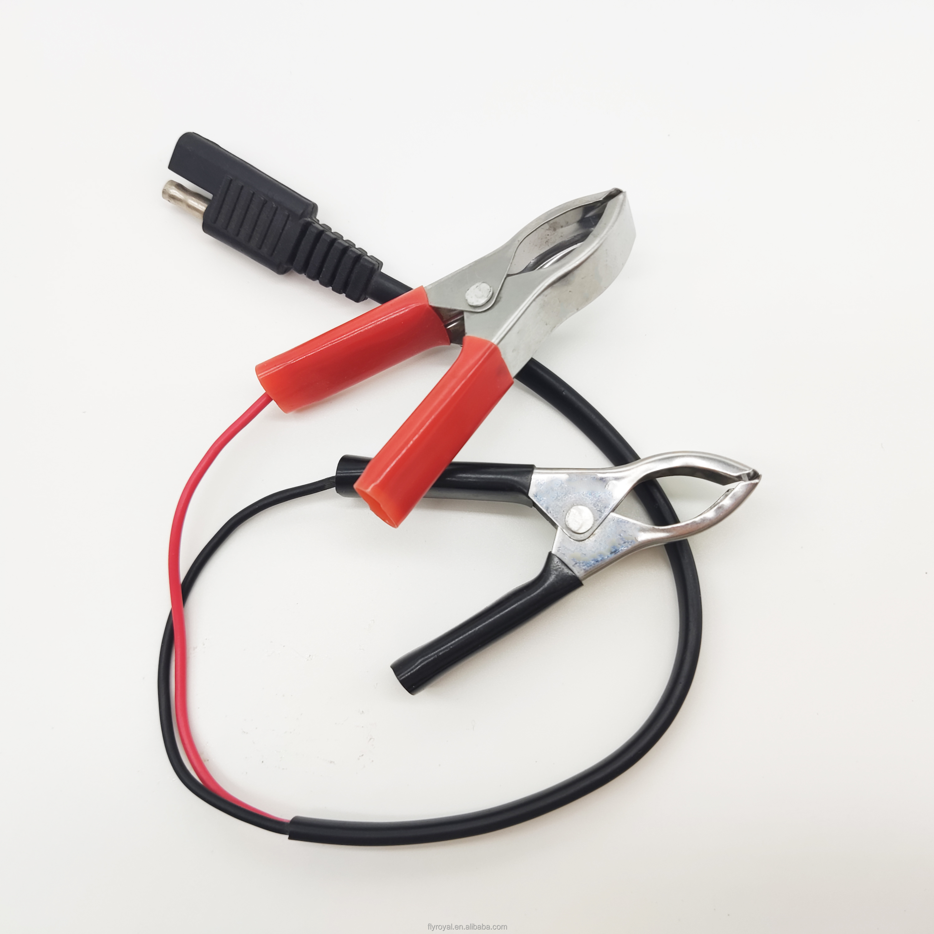 Custom DC Charging Cable with Alligator Crocodile Clip for Machine Applications