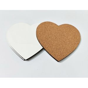Amazing 100x100mm Delicate Heart Shape Sublimation MDF Blank Coaster for Wedding