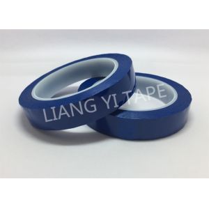 High Performance Adhesive Polyester Tape , Flame Retardant Blue Insulation Tape