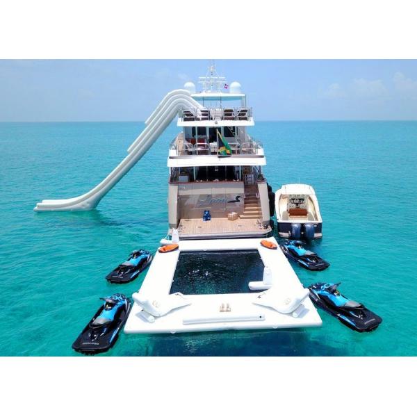 Sea pool Inflatale 0.9mm Floating Swimming Pool With Unti Jellyfish Net for