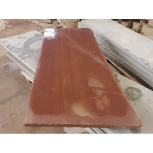 Customized Honed Finish Red Sandstone Paving Slabs With Wood Pattern