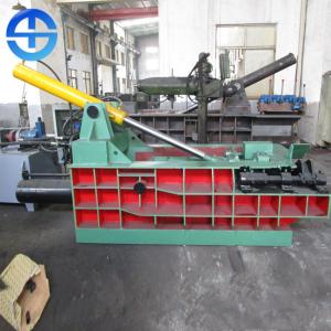China PLC Scrap Metal Baler Aluminium Scrap Baling Press Machine 18.5 Kw Bale Size 300×300 Mm on sale