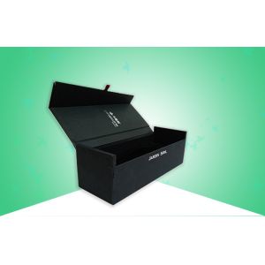 Wine Hard Cardboard Packaging Boxes Thick Board Customized With Metal Tag