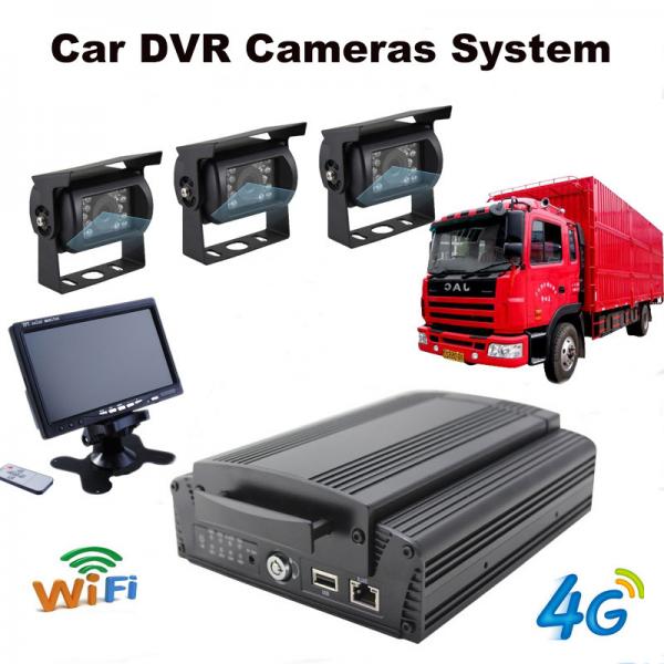 Quality 4Ch Hard Drive Car Dvr Recorder System With 3G / 4G / GPS / WIFI / G-Sensor wholesale