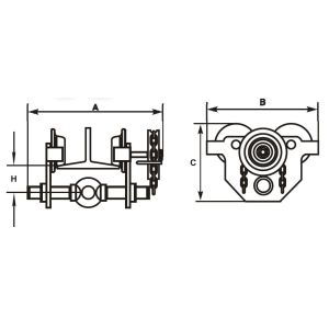 0.5T-30T Capacity GCL 620 Series Geared Single Trolley Manual Chain Hoist For