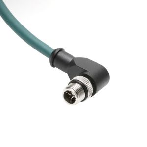 Alvin's M12 X-Code 8Pin-RJ45 Cat6a 8m RT Angle Green for Cognex/Keyence