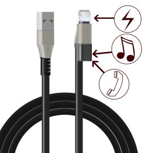 Apple Lightning Jack Adapter Quick Charging Aux Audio Headset Converter