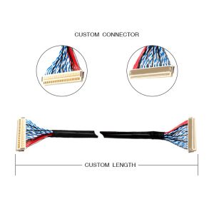 FI X30H Lvds 30 Pin 30 32 36 AWG JAE Connector For Lcd Panel lvds display