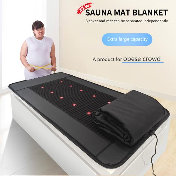 Quality 12 Photon Lights Far Infrared Heating Mat with Different Energy Stones for Muscle Recovery and Fatigue Reduce wholesale