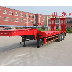 Cheap Customization 3 Axle Low Bed Trailer 60 Ton Low Bed Trailer 13m Length for sale
