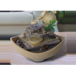 China Tilted Cups Led Light Indoor Water Fountain on sale