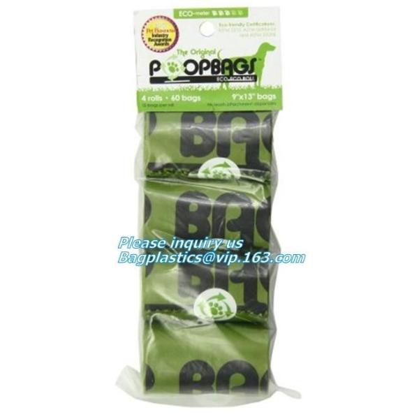 Cornstarch 100% compostable biodegradable dog poop bags, Dispenser with recycle