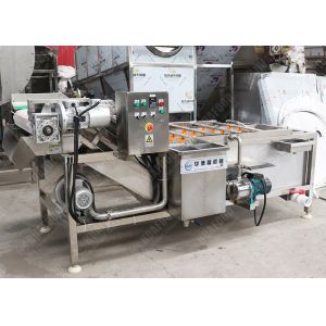 High Pressure Brush Potato Washing Machine , Fruit And Vegetable Cleaner Machine
