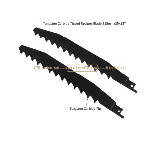 Tungsten Carbide Tipped Recipes Blade 215mmx25x13T,Reciprocating,Power Tools