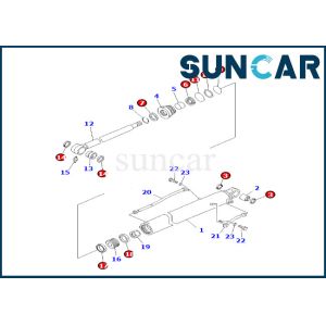 China 707-98-26580 7079826580 For PC60-7 PC60-7S Komatsu Arm Cylinder Seal Kit Bucket Cylinder Seal Kit on sale