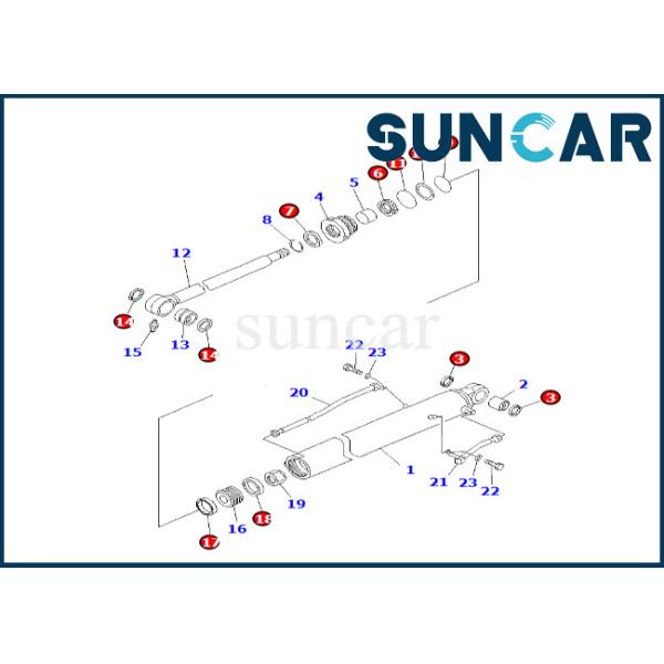 707-98-26580 7079826580 For PC60-7 PC60-7S Komatsu Arm Cylinder Seal Kit Bucket