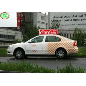 Seamless P4 Full Color Remote Control With WIFI Smart Led Car Sign IP65