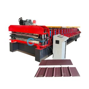 USA Design PLC Control Auto Cutting Double Layer Roof Sheet Roll Forming Machine