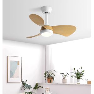 Factory 38-Inch Modern LED Ceiling Fan with 3 Blades DC Motor Remote Control Switch Project Installation for Living Room Interiors