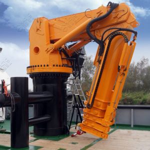 China China 1 Ton Knuckle Boom Small Boat Lifting Crane Marine Ship Deck Crane on sale