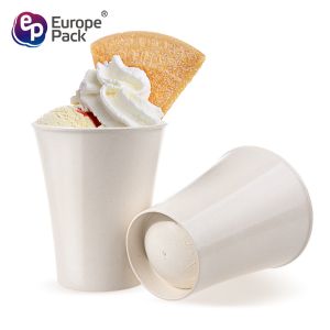 New arrival degradable reusable tableware 300ml bamboo fiber mug